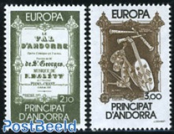 Andorra, French Post 1985 Europa, Music Year 2v, Mint NH, History - Performance Art - Europa (cept) - Music - Musical .. - Nuovi