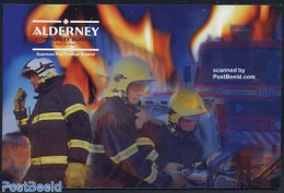 Alderney 2004 Fire Brigade Booklet Prestige, Mint NH, Transport - Stamp Booklets - Automobiles - Fire Fighters & Preve.. - Unclassified