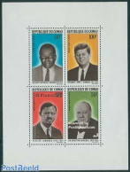 Congo Republic 1965 Politicians S/s, Mint NH, History - American Presidents - Churchill - Politicians - Sir Winston Churchill