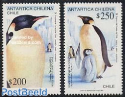 Chile 1992 Antarctica 2v, Mint NH, Nature - Science - Birds - Penguins - The Arctic & Antarctica - Chili