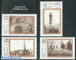 Turkish Cyprus 1999 Architecture 4v, Mint NH, Religion - Various - Churches, Temples, Mosques, Synagogues - Police - Iglesias Y Catedrales