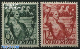 Germany, Empire 1938 Five Years Hitler 2v, Mint NH - Ongebruikt