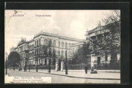 AK Aachen, Strasse Am Polytechnikum Mit Litfasssäule  - Aachen