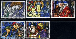 Great Britain 1992 Christmas 5v, Mint NH, Religion - Christmas - Art - Stained Glass And Windows - Sonstige & Ohne Zuordnung