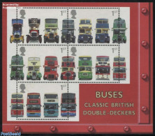 Great Britain 2001 Double Deckers S/s, Mint NH, Transport - Automobiles - Unused Stamps