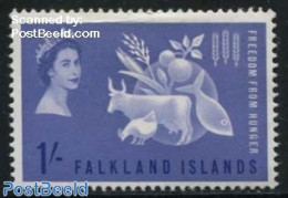 Falkland Islands 1963 Freedom From Hunger 1v, Mint NH, Health - Nature - Food & Drink - Freedom From Hunger 1963 - Cat.. - Levensmiddelen