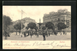 AK Aachen, Kaiserplatz Und Kaiserbrunnen  - Aachen