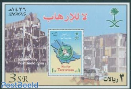 Saudi Arabia 2005 No For Terrorism S/s, Mint NH, Various - Maps - Geografía