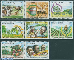 Rwanda 1982 World Food Day 8v, Mint NH, Health - Nature - Food & Drink - Animals (others & Mixed) - Bees - Insects - Alimentation