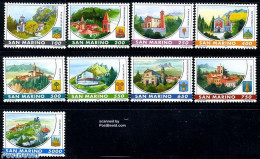 San Marino 1997 Communities 9v, Mint NH, History - Religion - Coat Of Arms - Churches, Temples, Mosques, Synagogues - Ungebraucht