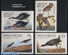 Belize/British Honduras 1985 Cayes, J.J. Audubon 4v, Mint NH, Nature - Birds - Ducks - Art - Paintings - Geese - Britisch-Honduras (...-1970)