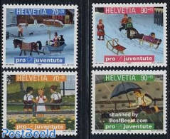 Switzerland 2000 Pro Juventute 4v, Mint NH, Nature - Religion - Cats - Dogs - Saint Nicholas - Art - Children's Books .. - Neufs