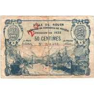 France, Rouen, 50 Centimes, 1922, TTB, Pirot:110-64 - Chambre De Commerce