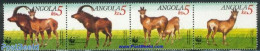 Angola 1990 WWF, Antelopes 4v [:::] Or [+], Mint NH, Nature - Animals (others & Mixed) - World Wildlife Fund (WWF) - Angola