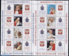 Vatican 2004 Poland & Europe 2 S/s, Mint NH, History - Religion - Various - Coat Of Arms - Europa Hang-on Issues - Pop.. - Ongebruikt