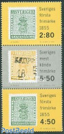 Sweden 1992 Famous Stamps 3v, Mint NH, Stamps On Stamps - Neufs