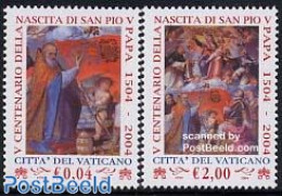 Vatican 2004 Pope Pius V 2v, Mint NH, Religion - Pope - Ungebraucht