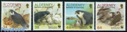 Alderney 2000 WWF, Falcons 4v (only WWF From Set Of 6), Mint NH, Nature - Birds Of Prey - World Wildlife Fund (WWF) - Alderney