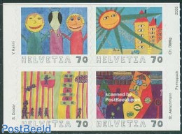 Switzerland 2000 Children Paintings 4v S-a [+], Mint NH, Art - Children Drawings - Neufs