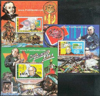 Djibouti 1979 Sir Rowland Hill 3 S/s, Mint NH, Nature - Transport - Various - Horses - Sir Rowland Hill - Stamps On St.. - Rowland Hill