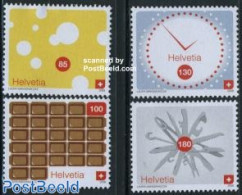 Switzerland 2008 Switzerland Through Eyes Of Foreign Artists 4v, Mint NH, Health - Food & Drink - Art - Clocks - Indus.. - Unused Stamps