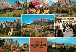 73033951 Voels Schlern Suedtirol Tracht Kirche Schloss  Voels Schlern Suedtirol - Andere & Zonder Classificatie