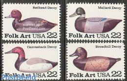 United States Of America 1985 Decoys 4v, Mint NH, Nature - Birds - Ducks - Ungebraucht