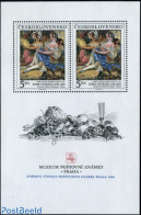 Czechoslovkia 1988 Praga 88, J. Navratil Painting S/s, Mint NH, Nature - Fruit - Philately - Art - Paintings - Other & Unclassified