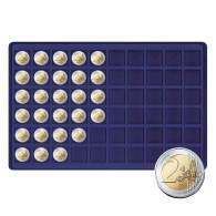 Lindner Münztableau Für 60 Münzen Bis 27 Mm Ø - Blau 2329M-60 Neu - Material