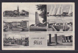 Ansichtskarte Kiel Rathaus Stadttheater Ehrenmal Ostseehalle Holstenbrücke - Otros & Sin Clasificación