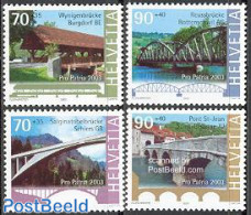 Switzerland 2003 Pro Patria, Bridges 4v, Mint NH, Art - Bridges And Tunnels - Unused Stamps