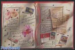 Singapore 1995 Independence Anniversary S/s, Mint NH, Performance Art - Music - Musical Instruments - Stamps On Stamps - Music