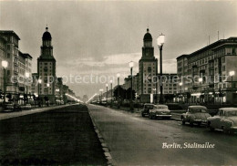 73033532 Berlin Stalinallee Nachtaufnahme Berlin - Sonstige & Ohne Zuordnung