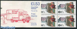 Great Britain 1985 Booklet, Datapost Service, Mint NH, Transport - Post - Stamp Booklets - Automobiles - Motorcycles - Nuevos