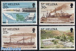 Saint Helena 1999 Telecommunications 4v, Mint NH, Science - Transport - Telecommunication - Ships And Boats - Télécom