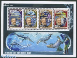 Congo Dem. Republic, (zaire) 2012 Jules Verne 4v M/s, Mint NH, Nature - Sport - Transport - Fish - Diving - Balloons -.. - Poissons