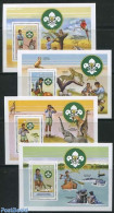 Congo Dem. Republic, (zaire) 2012 Scouting, Flora/Fauna 4 S/s, Mint NH, Nature - Sport - Butterflies - Crocodiles - Mu.. - Mushrooms