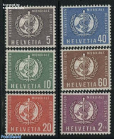 Switzerland 1957 World Health Organisation 6v, Mint NH, Health - Health - Neufs