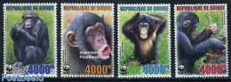 Guinea, Republic 2006 WWF, Monkeys 4v, Mint NH, Nature - Animals (others & Mixed) - Monkeys - World Wildlife Fund (WWF) - Other & Unclassified