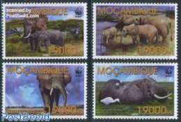 Mozambique 2002 WWF, Elephants 4v, Mint NH, Nature - Elephants - World Wildlife Fund (WWF) - Mozambico