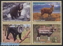 United Nations, Geneva 2004 Animals 4v [+], Mint NH, Nature - Animals (others & Mixed) - Bears - Monkeys - Sonstige & Ohne Zuordnung