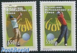 Congo Dem. Republic, (zaire) 2012 Golf 2v, Mint NH, Sport - Golf - Sport (other And Mixed) - Golf