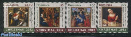 Dominica 2012 Christmas 4v, Mint NH, Religion - Christmas - Art - Dürer, Albrecht - Paintings - Rubens - Navidad