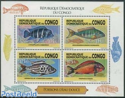Congo Dem. Republic, (zaire) 2013 Fish 4v M/s, Mint NH, Nature - Fish - Vissen