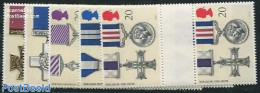 Great Britain 1990 Decorations 5v, Gutterpairs, Mint NH, History - Decorations - Ungebraucht