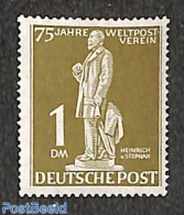 Germany, Berlin 1949 1DM, Stamp Out Of Set, Unused (hinged), U.P.U. - Art - Sculpture - Ungebraucht