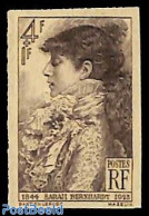 France 1945 Sarah Bernhardt 1v, Imperforated, Mint NH, Performance Art - Unused Stamps