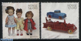 Norway 2015 Europa, Old Toys 2v, Mint NH, History - Transport - Various - Europa (cept) - Automobiles - Fire Fighters .. - Unused Stamps