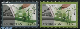 Azerbaijan 2016 Europa, Think Green 2v, Mint NH, History - Nature - Sport - Various - Europa (cept) - Environment - Cy.. - Environment & Climate Protection