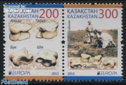 Kazakhstan 2015 Europa, Old Toys 2v [:], Mint NH, History - Various - Europa (cept) - Toys & Children's Games - Kazachstan